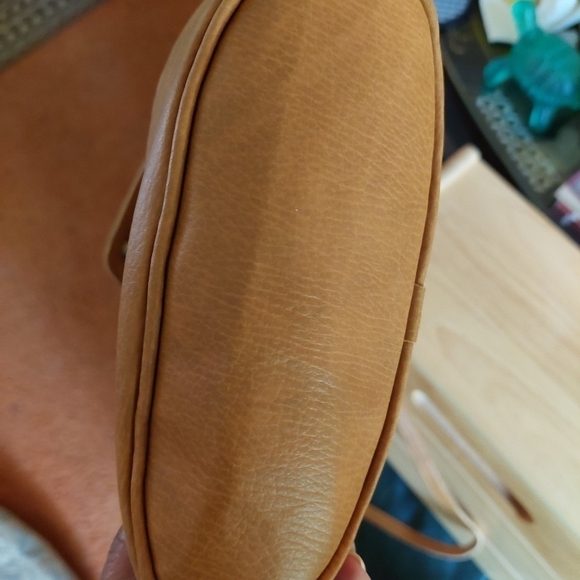 Vintage* Straw & Leatherette 1/4 Fold Handbag - Picture 8 of 10